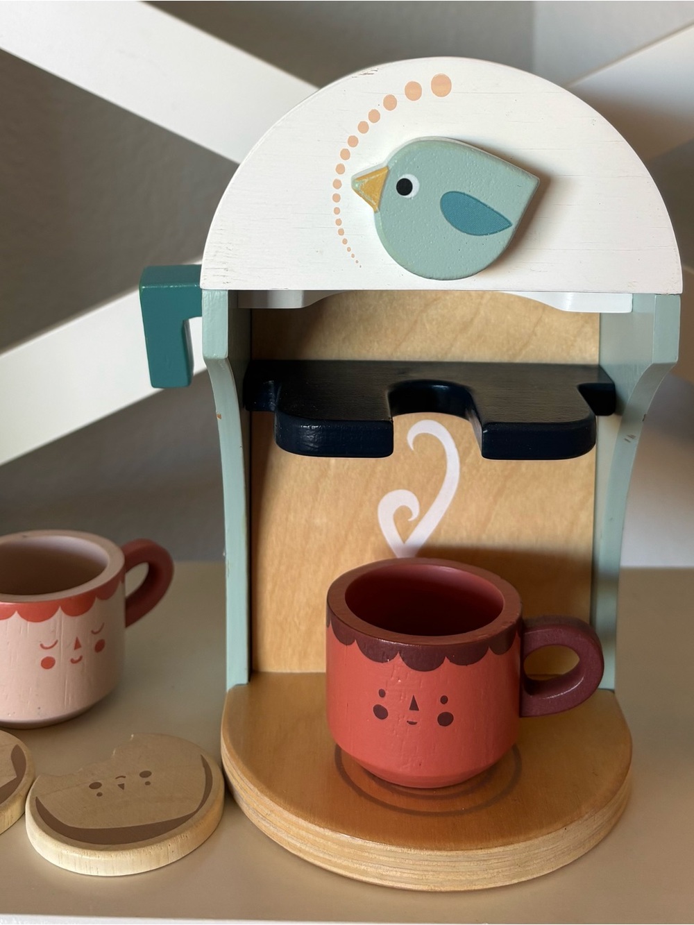 Tender Leaf Toys Wooden Babyccino Coffee Maker Pretend Food Play * MISSING PARTS